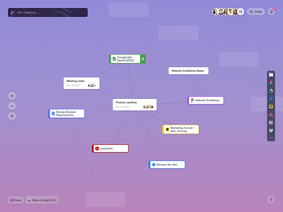 The AI search engine for product teams ai browser confuence diagram figma flow google drive graph integrations jira map miro platform search ui visual