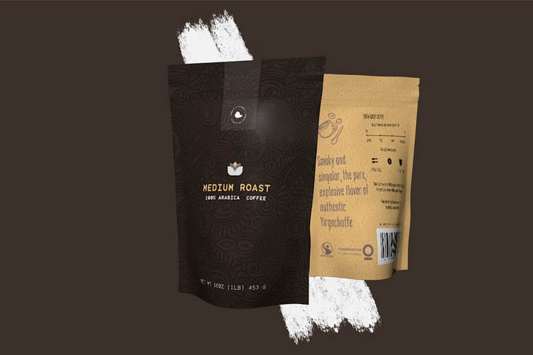 Coffee Bag Packaging by A. Yohannes on Dribbble