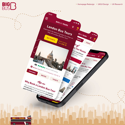 Big Bus Tours - Homepage Redesign ecommerce ui ux webdesign