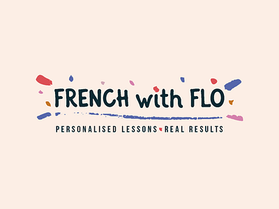 Logo Design - French with Flo brand design branding design flat graphic design illustration logo vector