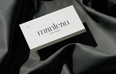 "Manteau" store business card adobe illustrator branding design graphic design illustration logo shop store business card typography vector