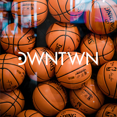 Downtown app basketball branding design graphic design illustration logo typography