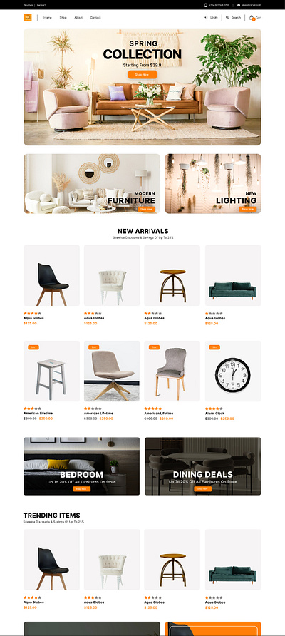E-Commerce Landing Page branding design ecommerce graphic design ui ux website