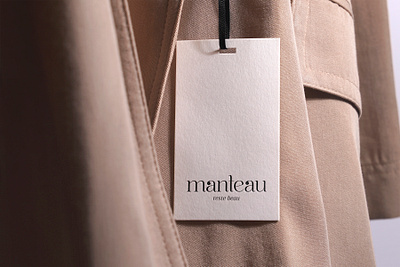 "Manteau" clothes tag adobe illustrator branding clothes tag design graphic design illustration logo mockup tag typography vector