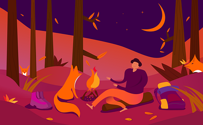 October Night design graphic design illustration vector