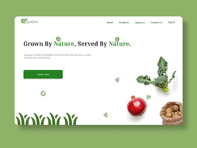 Landing page-Organic vegetable delivery#DailyUI#challenge003 challenge003 dailyui design landingpage ui