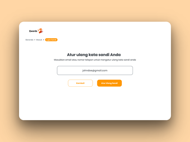 QWords Login Page by Misbah Sulaiman Nura on Dribbble