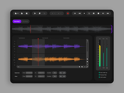 Audio Editing Software graphic design ui