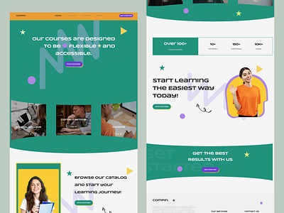 Compin - Online Courses Website UI UX clean design e learning education landing page learning minimal online course web online courses online education online learning product startup ui ui design ui ux ux web web design webdesign
