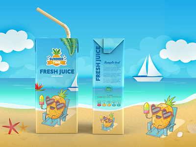 Pineapple juice packaging Design apple juice graphic design juice label design mango juice pineaaple juice 6 pack pineapple juice brands pineapple juice label design pineapple juice method pineapple juice pack pineapple juice packaging product packaging design professional design summer juice summer sale