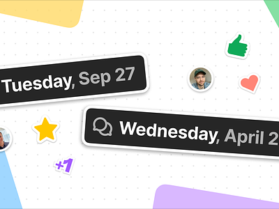 DateStamp widget for FigJam & Figma calendar date datestamp day design detail figjam figma plugin product productdesign time timestamp tool tooling ui ux widget