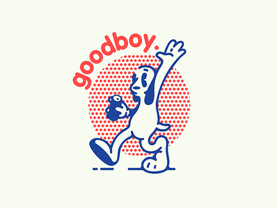 Goodboy. austin beer cartoon design dog drink exploration illustration logo mascot wave
