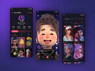 Social Media Ui Design app design instagram live stream social media ui ux