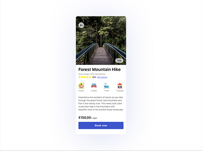 Forest mountain hike detail page app app design design mobile app mobile app design mobile app ui design mobile ui mountain travel app ui