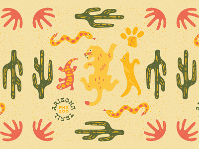 Phoenix Zoo - Arizona Trail animals apparel arizona cactus coyote desert gila monster illustration merch mountain lion phoenix rattlesnake snake sonora sonoran zoo