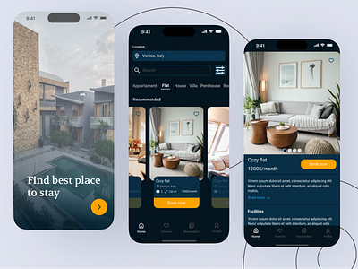 Real Estate Rent App app design mobile design real estait rent appartment ui ux