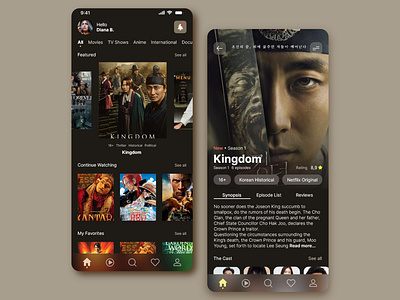 Movie streaming app design app design app ui dark ui design design mobile app mobile app design mobile app ui design mobile movie streaming mobile ui movie streaming app movie ui mobile ui