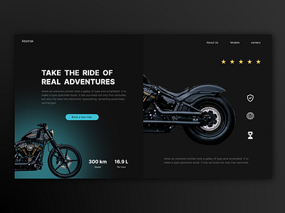 Website Landing Page UI Design app bikes branding business designs dribbble illustration landing page powerful ui uiux wonderlust