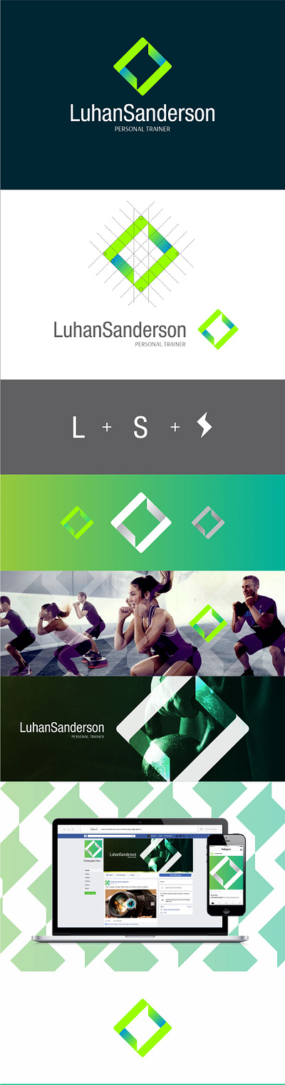 Luhan Sanderson Personal Trainer branding energy graphic design logo personaltrainer