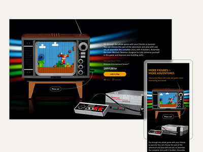 Animation for Promo Landing Page animation branding design gamification idea lego mobile promolanding ui web