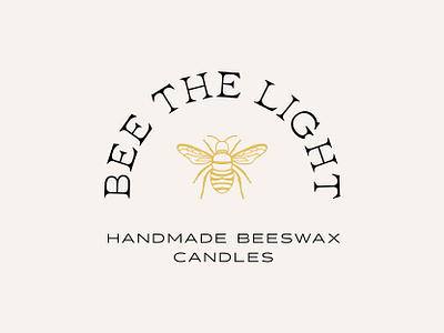 Bee the Light Branding I bee brand branding business candle clean design graphic design handmade illustration illustrator light logo modern procreate small business type typography