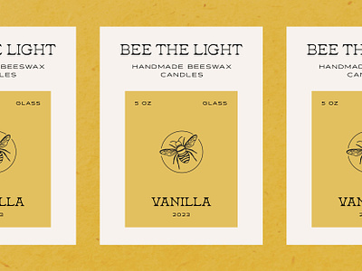 Bee the Light Branding II bee branding business candle design graphic design illustration label layout logo modern print small business type typography