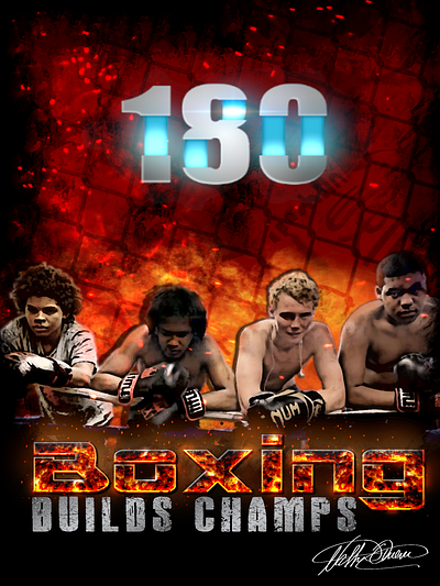 Boxing Gym Poster for Gym 180 Boxing boxing branding design graphic design illustration marketing poster