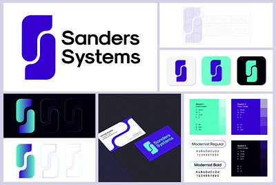 Sanders Systems Brand Board Mockup 3d branding design graphic design illustration illustrator logo photoshop ui vector