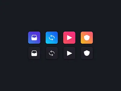 Old School Icons app color dashboard icon product skeuomorphism ui