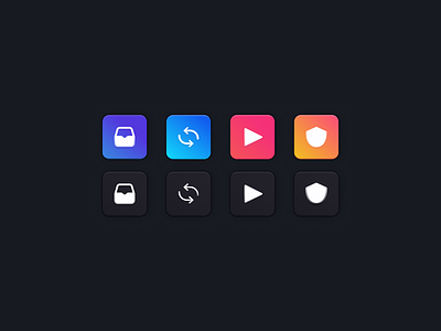 Old School Icons app color dashboard icon product skeuomorphism ui