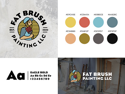 Fat Brush Painting Branding branding design graphic design illustration logo typography vector