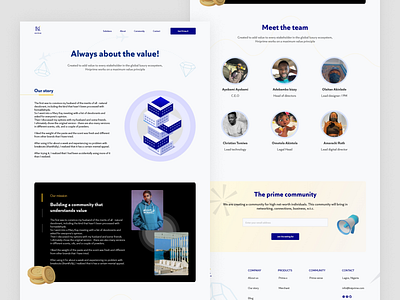 About page for a luxury website app design illustration product design typography ui ux