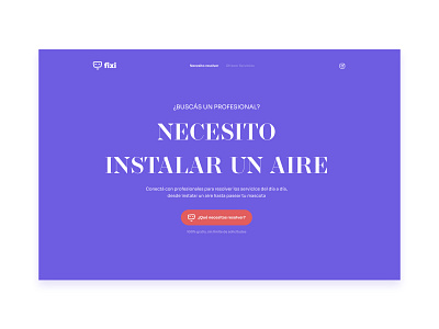 Fixi - Website design hero homepage ui ux website