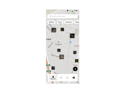 Fotea - Homepage Map design map menu mobile nav photography search tags ui ux