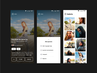 Fotea - Post app design explore gallery menu mobile photo photography place tags ui ux