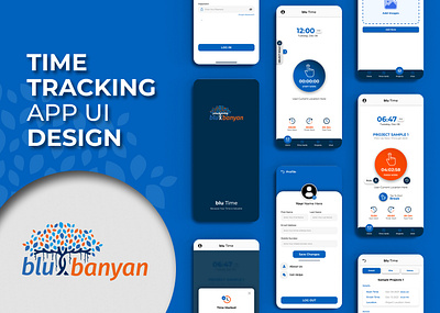 Time Tracking App Ui Design app design graphic design ui