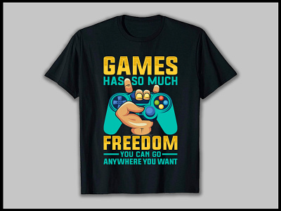 Trendy Gamer T-Shirt Design best t shirt best t shirt design black t shirt design boy gamer bulk t shirt clothing custom design fashion freedom game gamer gamer freedom games gaming girl gamer illustration style t shirt design typography