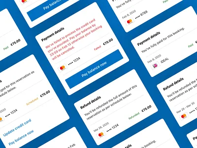 Booking.com - Payment status fintech interaction design ui ux