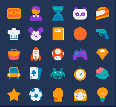 Ícones - App Click Jogos app branding design fun games geometric graphic design icon illustration illustrator kids shape ui vector