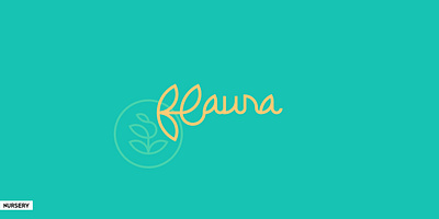 Flaura Logo Design - Custom Typography Inspired by Nature identity design