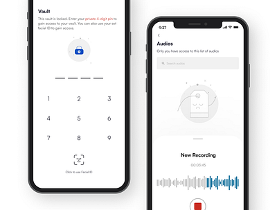 Secure Vault UI Design design ui uidesign