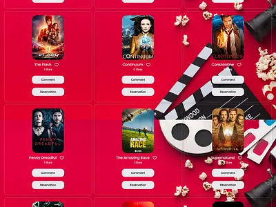 Movie Series Lists Made With API branding design graphic design illustation logo ui ux vector webpage website