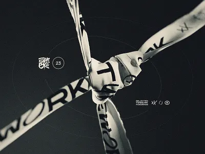 Typework '23 Cover 3d blender calligraphy cgi cloth concept contrast cover dark experimental lettering letters simulation street typework typography