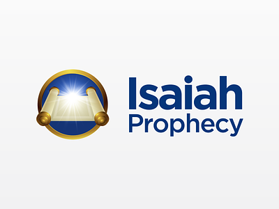 Isaiah Prophecy Logo brand branding illustration isaiah logo religious scripture vector