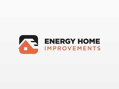 Energy Home Improvements Logo brand branding energy homes illustration logo orange vector