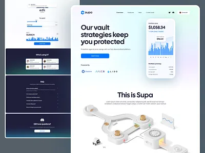 Supa Web Design banking brand crypto landing page marketing money nft web 3 website