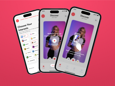 Video-based onboarding process for a dating app dating design onboarding ui ui ux uidesign uidesign ux uiux uiux ui uidesign ux video onboarding