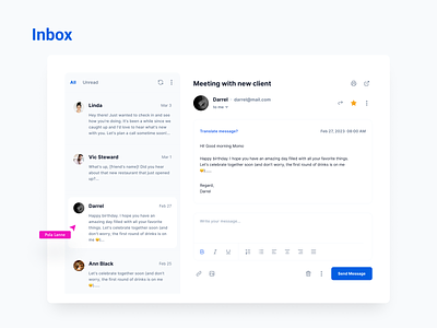 Inbox form | UX address book appdesign chat compose message creative design design chat inbox inbox form mail service message savina designer savina product designer savina ux researcher ui uidesign user interface ux uxdesign website