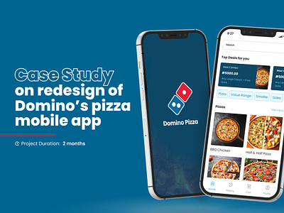 Case Study on Redesign of Domino's Pizza mobile app app casestudy domimospizza figma mobileapp mobileui uidesign uiux uiuxdesign uxdesign