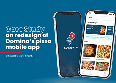 Case Study on Redesign of Domino's Pizza mobile app app casestudy domimospizza figma mobileapp mobileui uidesign uiux uiuxdesign uxdesign